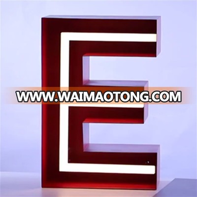 acrylic neon stainless steel channel letter advertising sign