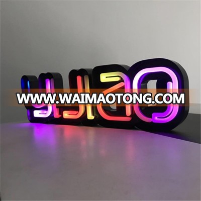 RGB letter acrylic neon lighted letter front lit illuminated sign