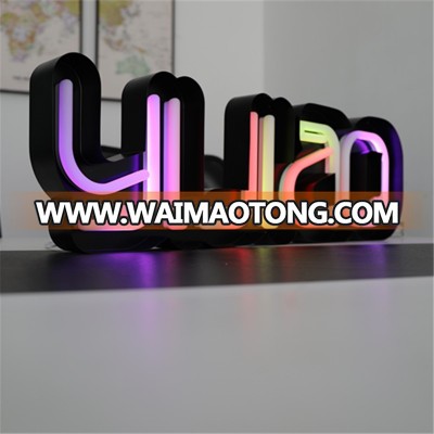 Customized RGB led acrylic neon color changeable sign for shopwindow decoration