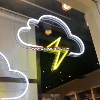 Colorful lighting neon letter sign glass neon sign customized for decoration